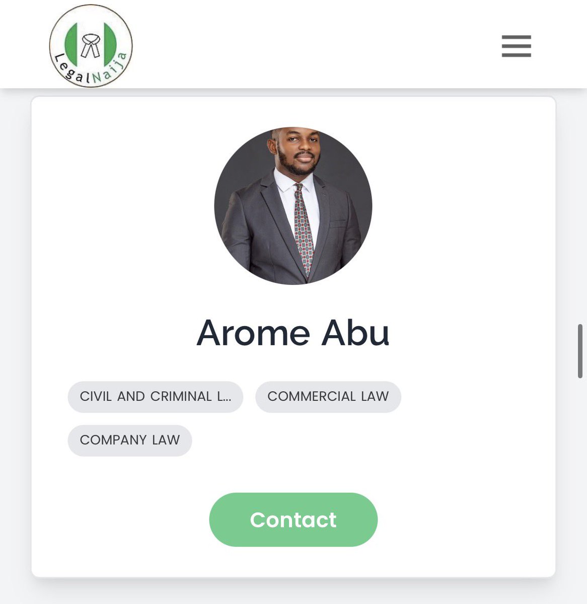 LegalNaija's tweet photo. Meet Arome Abu, a verified lawyer featured on the Legalnaija Lawyers’ Directory.
Looking for trusted legal advice? You can connect with him and other legal professionals directly via https://t.co/eJvjRZYtwJ.
#Legalnaija #LawyersDirectory #FindALawyer #NeedALawyer #Law https://t.co/uejW2A2SfX