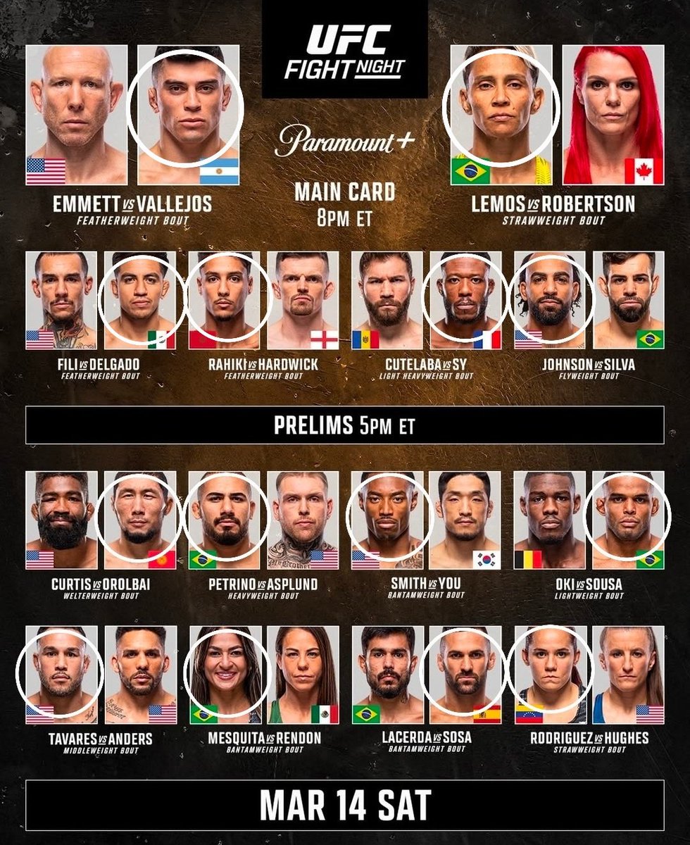 TrobsFightPicks's tweet photo. All the picks for UFC Vegas 114! No full breakdowns this week!
#UFCVegas114 #UFC #MMA #Picks #Prediction #Vallejos #Emmett https://t.co/gOOS5Aa0aC