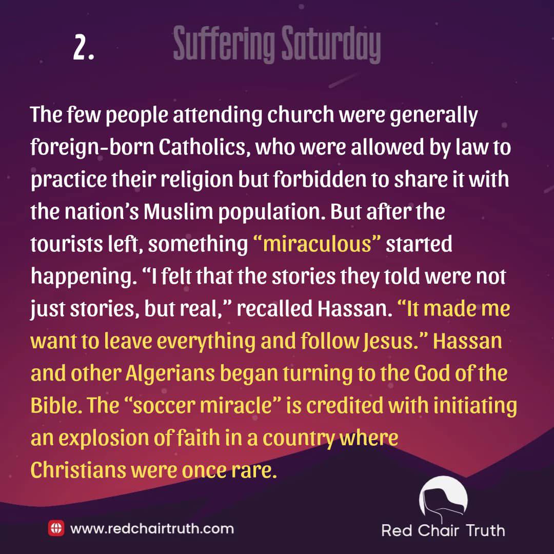 redchairtruth1's tweet image. Once home to St. Augustine of Hippo, a nation saw the Christian faith rise again in unlikely ways. Even pressure and persecution could not silence it.

Don’t miss this Suffering Saturday👇

 #RedChairTruth #SufferingSaturday #Persecution #Christians #MartyrsofJesus #RCT #ItaUdoh