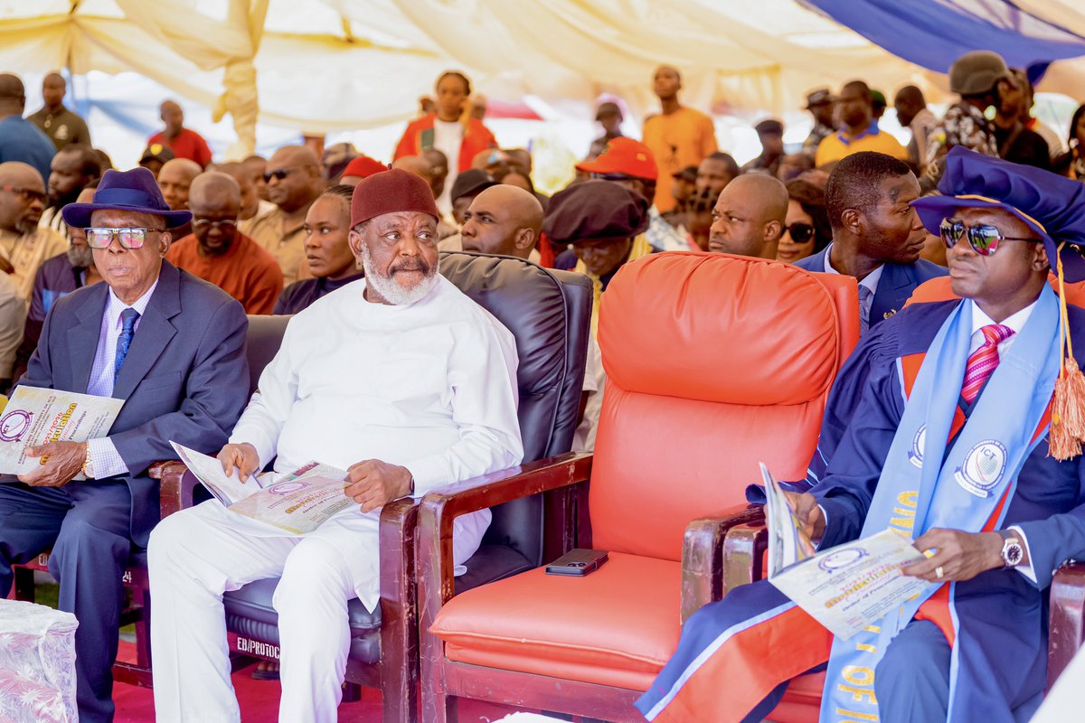 FrancisNwifuru's tweet photo. Today, I had the honour of witnessing a historic milestone in the educational advancement of our dear state as we held the maiden matriculation ceremony of the Ebonyi State University of ICT, Science and Technology, Oferekpe-Agbaja.

This ceremony marks the formal beginning of a great vision - a vision to build a citadel of learning dedicated to innovation, technology, and knowledge that will prepare our young people for the future.

The establishment of this university reflects our collective commitment to positioning Ebonyi State at the forefront of the digital and technological revolution, while creating opportunities for our youths to become innovators, entrepreneurs, and job creators rather than job seekers.

I warmly congratulate the pioneer students who matriculated today. As the first generation of students of this great institution, history will always remember you as the foundation upon which this university will grow. Much is expected from you, and I encourage you to embrace discipline, dedication, and excellence throughout your academic journey.

I also express my deep appreciation to the host community of Oferekpe-Agbaja, whose sacrifice and generosity in donating land for this noble institution will continue to benefit generations of students and scholars.

Our administration remains fully committed to the development of this university through massive infrastructural investment, manpower development, and scholarship programmes aimed at strengthening tertiary education and advancing our People’s Charter of Needs agenda.

When completed, this institution will stand as a centre of excellence in ICT, science, and technology, contributing innovative solutions not only to Ebonyi State but to Nigeria and the global community.

Together, we will continue to invest in education, innovation, and human capital development, because the future belongs to those who are prepared with knowledge and skills.

Once again, congratulations to our matriculating students.

May your years in this university be fruitful, inspiring, and impactful.

- #FON