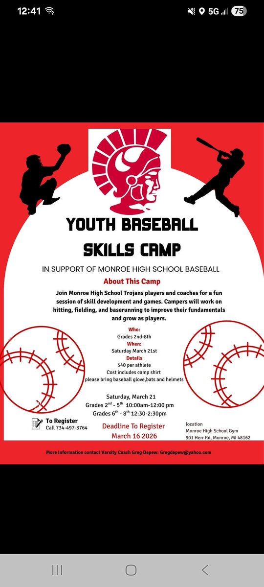 Monroe Trojans Baseball tweet media