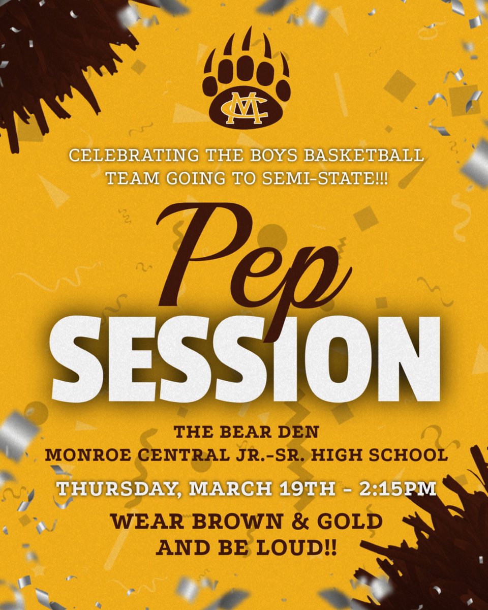 Monroe Central Golden Bears tweet media