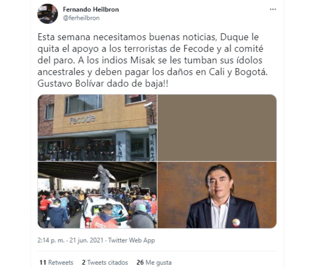 GustavoBolivar's tweet photo. Cuando cancelamos un empresario por pensar distinto, no es uno el que sufre. Son los empleados. Es el país. Muchos tenemos posibilidades de reiniciar la vida en otro país o vivir de la renta. 
Este personaje un exmilitar que amenazaba mi hotel y mi integridad fue denunciado en la @FiscaliaCol y no pasó nada.