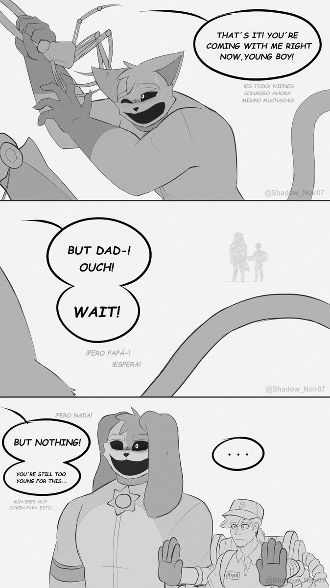 Shadow_Noir07's tweet image. A friend convinced me to do this for fun (I wasn't sure whether to post it or not lol) in my AU he never accepted that his son grew up 
#PoppyPlaytime #SmilingCrittersAU #PoppyPlaytimeChapter5 #catnap #prototype1006 #PoppyPlaytimefanart #furry #dogday #player