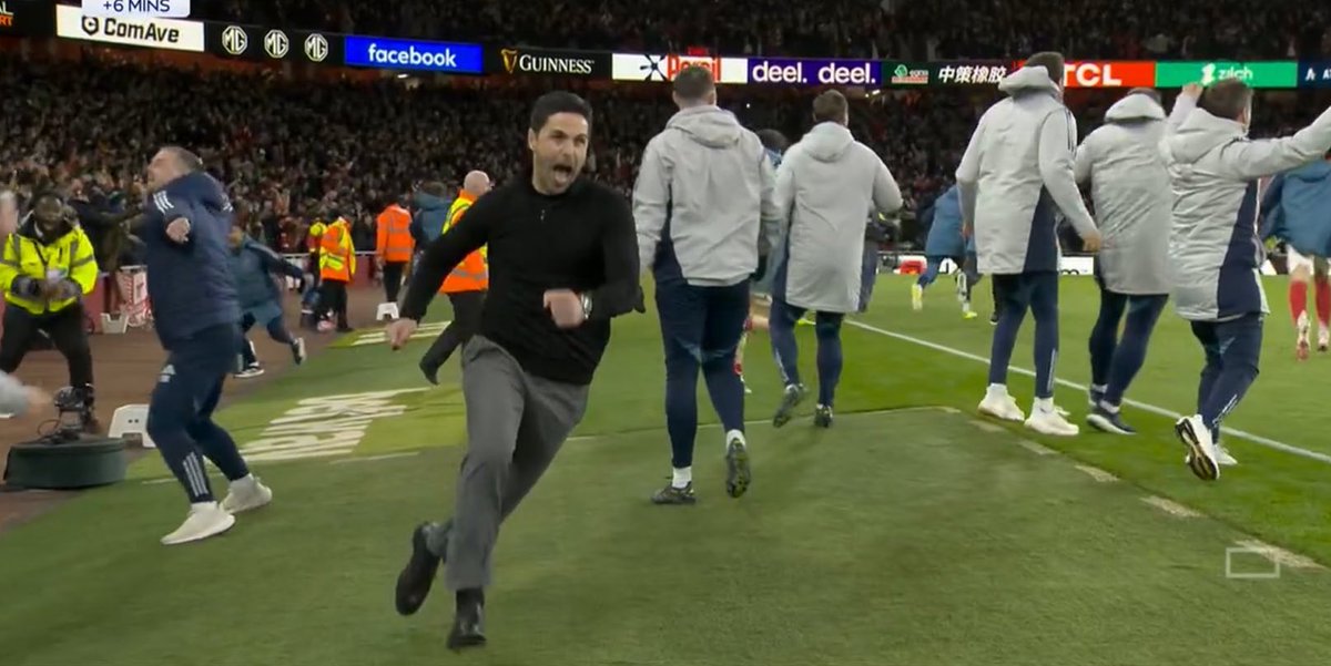 Arteta celebrating Max’s goal 😭