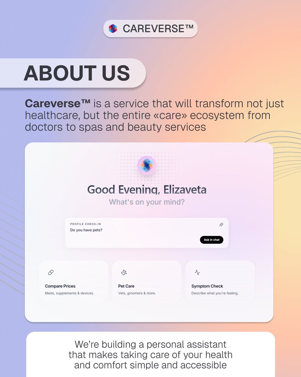 careverseai's tweet photo. We’re building Careverse™, a new platform designed to make healthcare easier to access anywhere in the world 👍
 
Careverse connects people with healthcare providers through an AI-powered triage system, multilingual support, and real-time care coordination. https://t.co/bmpmI3UZts