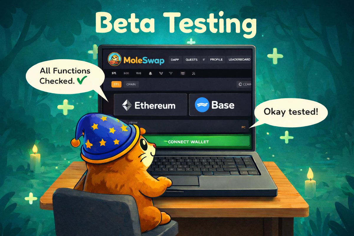 Closed testnet participants, this one’s for you.

Public testing for <a href="/Moleswap/">MoleSwap</a> is approaching.

If you’ve already experienced the early phase, now is the time to step forward and help guide the community into the next stage.

Let’s get ready for what’s coming.