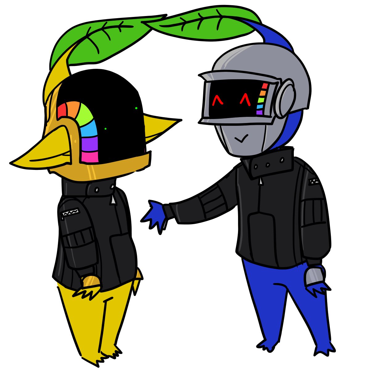 jellosdeath's tweet photo. ive been sick so they have to be sick too…. and pikmin lol #daftpunk #pikmin https://t.co/AhGIlTZf77