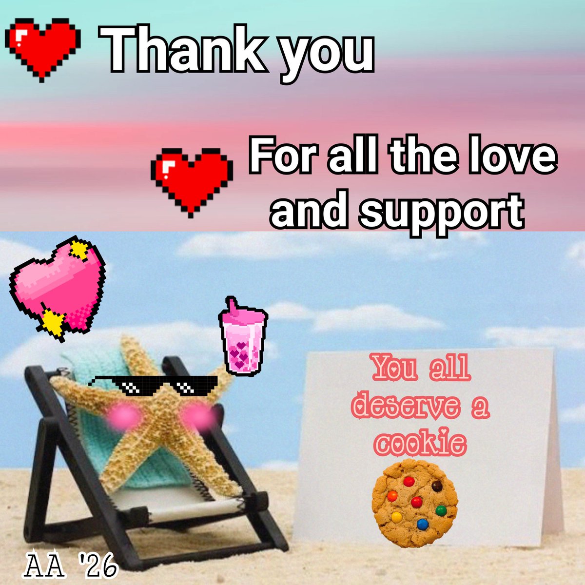 AuthorArnold_10's tweet photo. I want to thank you all for the love and support of me and my art. Also free cookie: 🍪
#thankyou #loveandsupport #collage #SaturdayStories #saturday #artist #support #thankyoufriends #freecookie #thankyounote #thankyoufans #artistsupport #thankyoufollowers #lol #LiveLaughLaugh https://t.co/l6dWhpXhpA