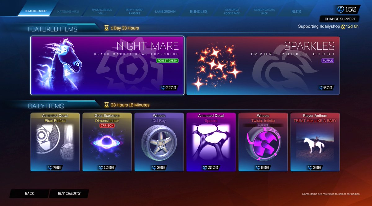 Rocket League Shop tweet media