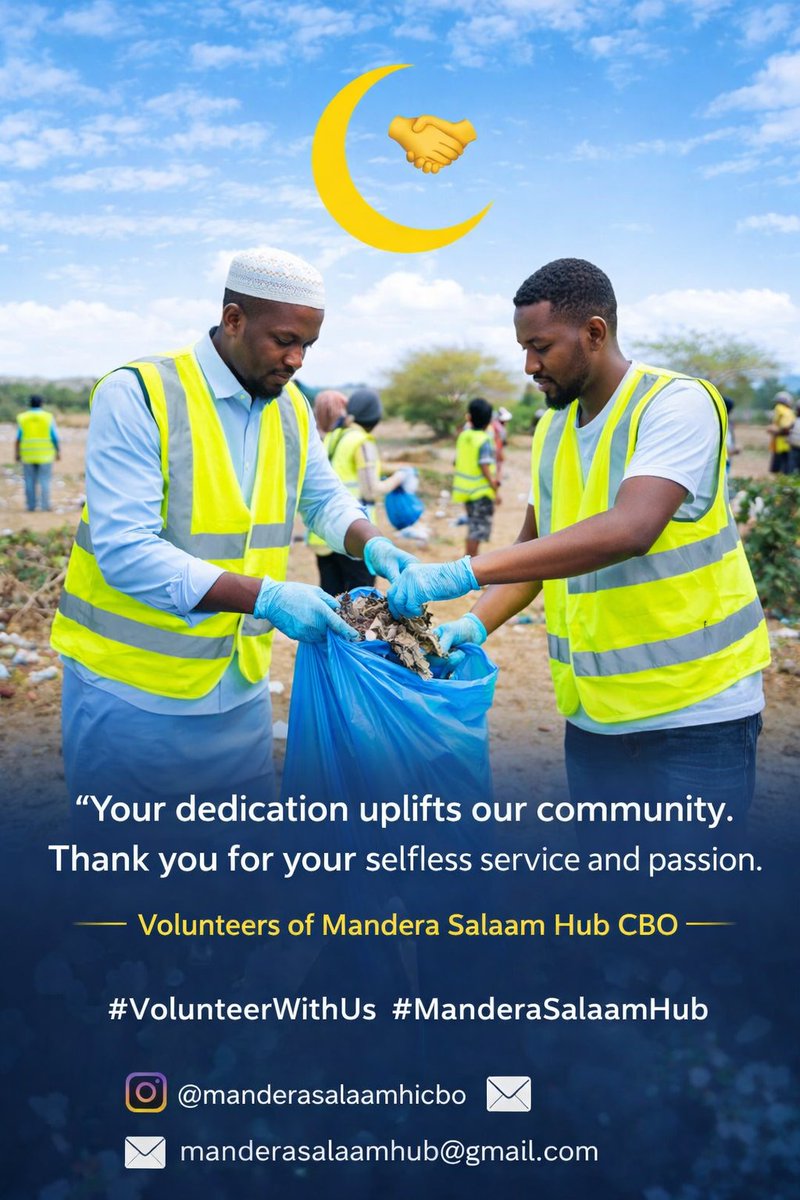 To all our volunteers at Mandera Salaam Hub CBO — your dedication and selfless service continue to uplift our community. We are proud of you and grateful for your impact. Thank you for standing with humanity.

#ManderaSalaamHub
#VolunteerWithUs
#ServeHumanity
#CommunityImpact