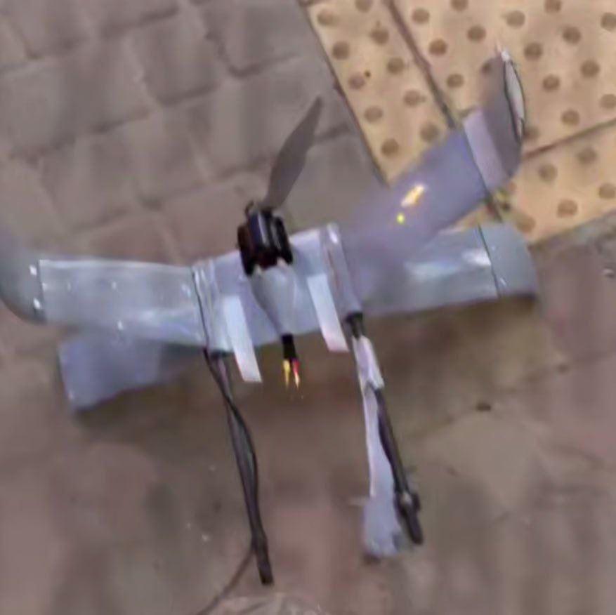 Drone_Wars_'s tweet photo. A fragment (an X-shaped tail section with an engine) of the anti-aircraft UAV AS3-IR-T from the Merops complex, which was found today in Odessa

#Odessa #MeropsUAS #Interceptordrone #Drones #Drone https://t.co/o1zZ8kI8hQ