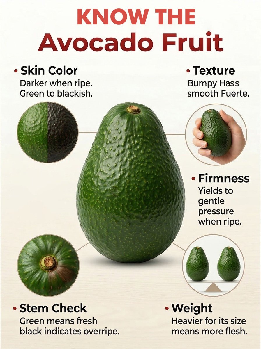 cooltechtipz's tweet image. How to pick the perfect avocado 🥑