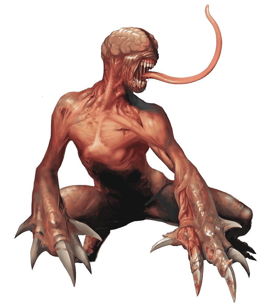 PhantomThorns's tweet photo. @OmegaEdred @137Force Not really, their kinda similar to clickers in that their blind monsters reacting to sound but they got these large tongues they use to attack and paralize prey, and generally a lot bulkier/stronger https://t.co/afMM5hYMWW