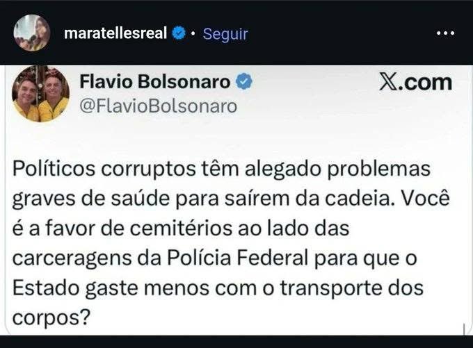 terrordonordste's tweet photo. Tá. Nessa eu concordo com Flávio Rachadinha. Fosse Xandão mandava Bozo para um cemitério perto da Polícia Federal. https://t.co/hMIwvYbqLR