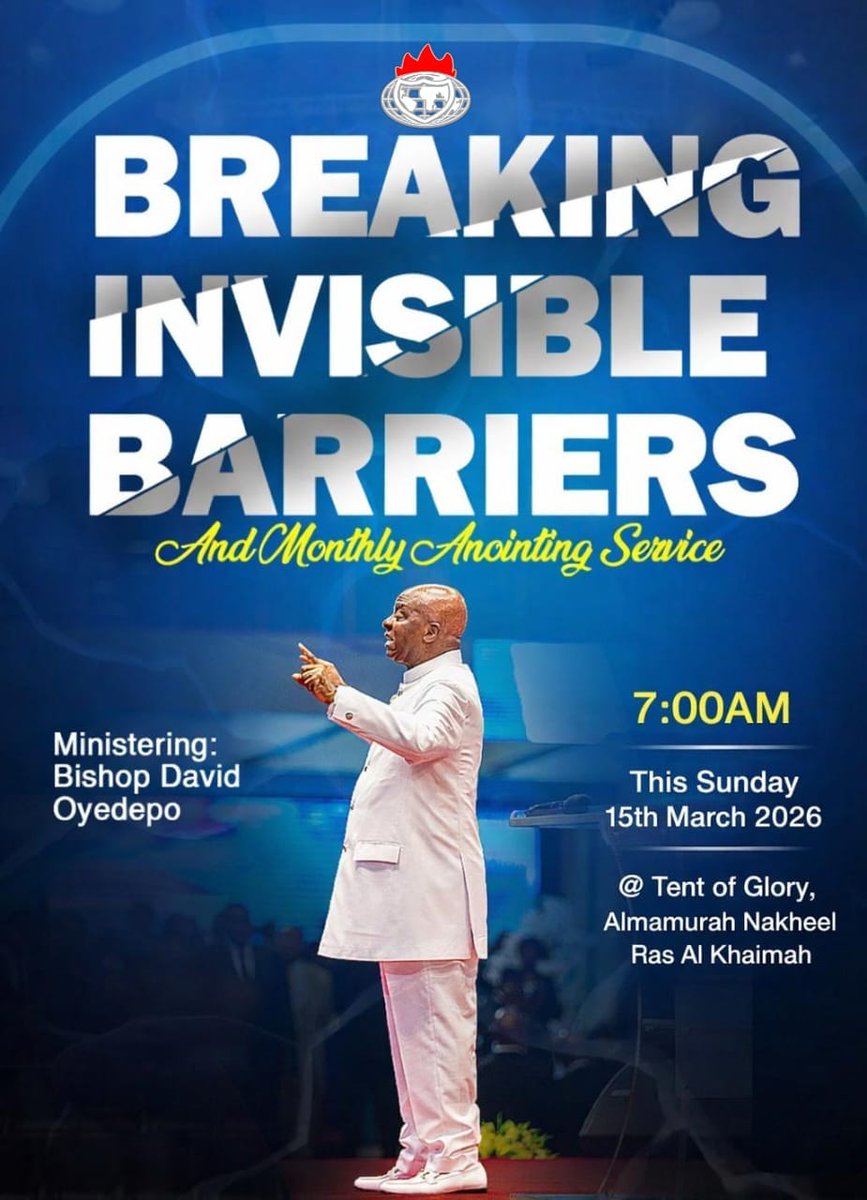 winnersrak's tweet photo. “Surely there is an end; and thine expectation shall not be cut off.”

This Sunday at Winners Chapel Int’l Rak., every invisible barrier resisting your progress shall be broken by the power of God’s Word and the mystery of the Anointing.

Don't miss it for anything / any reason; https://t.co/QpMXDMn3GK