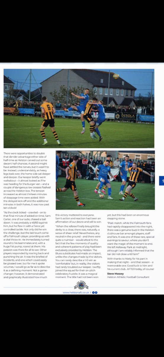 Goal_Mass's tweet photo. Great 2see @Cuzi80 &amp; @danharrison90 &amp;everyone  connected @OfficalBAFC back at #KellawayPark 💙

Big transition with such young &amp;inexperienced @HelstonAFC at the moment, proud of display, some grt football at times, but mistakes &amp;errors being punished

Good luck #Bucks #PlayOffs https://t.co/pF71V95EtW