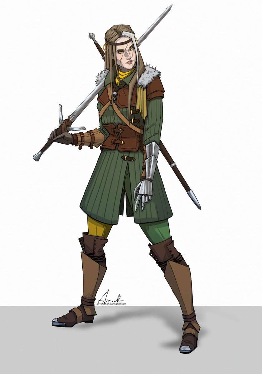 anesvalt_art's tweet image. One of the big problems in my art - I dont stay in one fandom for long. A randomizer in my head :"D 

Anyway, a little bit of my Witcher ladies - Marzanna, school of cat. And Ivonka - my sorceress.
#TheWitcher #Witcher #WitcherLadies #WitcherOc #art