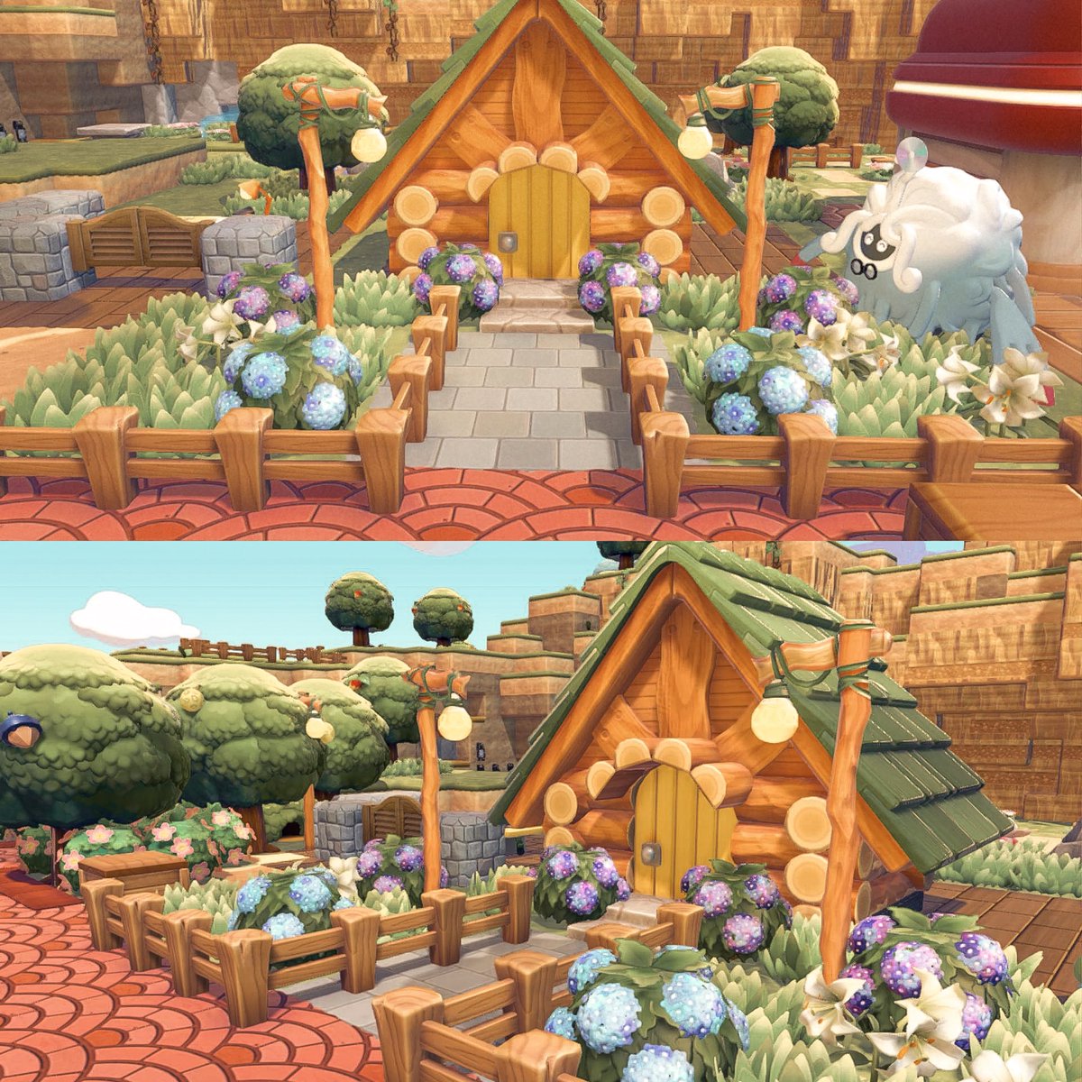 my first leaf cottage build in Pokopia!! ౨ৎ