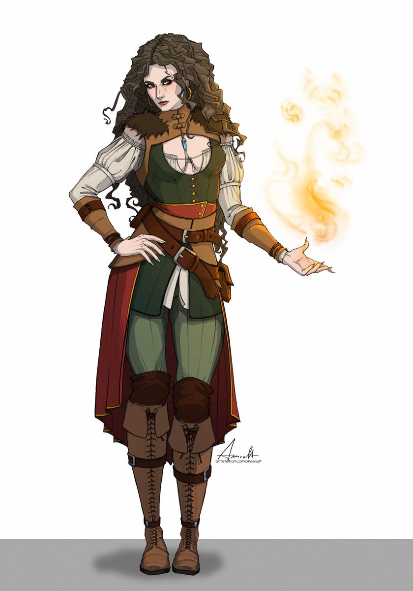 anesvalt_art's tweet image. One of the big problems in my art - I dont stay in one fandom for long. A randomizer in my head :"D 

Anyway, a little bit of my Witcher ladies - Marzanna, school of cat. And Ivonka - my sorceress.
#TheWitcher #Witcher #WitcherLadies #WitcherOc #art