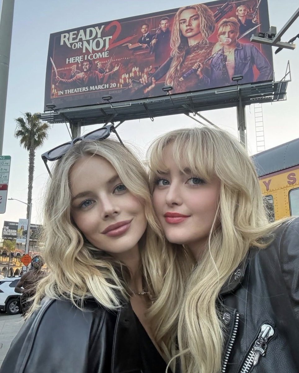CINEMA505's tweet photo. Samara Weaving e Kathryn Newton promovendo ‘Casamento Sangrento: A Viúva’.

19 de março nos cinemas. https://t.co/2L1nR4hecb