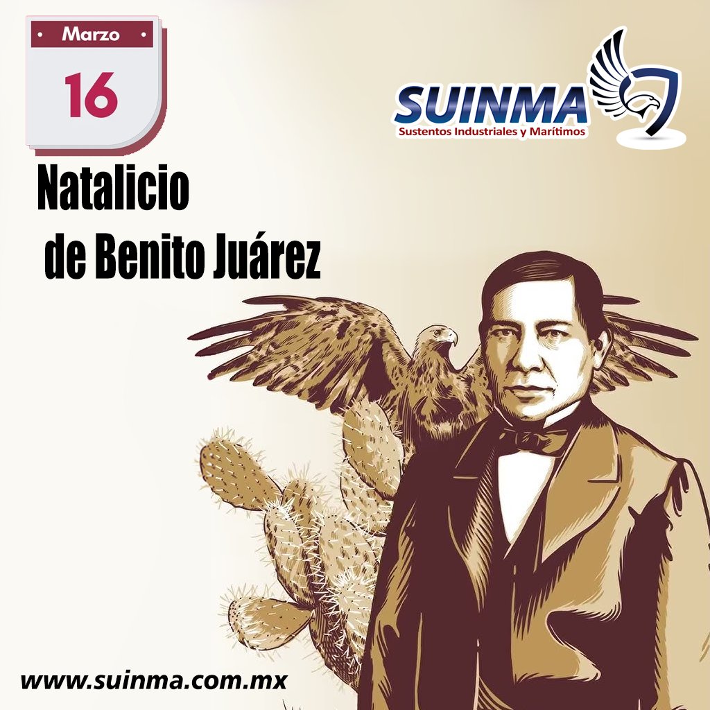 ST_Suinma's tweet photo. Hoy conmemoramos el natalicio de Benito Juárez, símbolo de justicia, igualdad y respeto a la ley en México 🇲🇽.
Recordamos su legado y su histórica frase: “El respeto al derecho ajeno es la paz.”

#BenitoJuárez #NatalicioDeBenitoJuárez #HistoriaDeMéxico #México 🇲🇽 https://t.co/a5DMpVjgQq