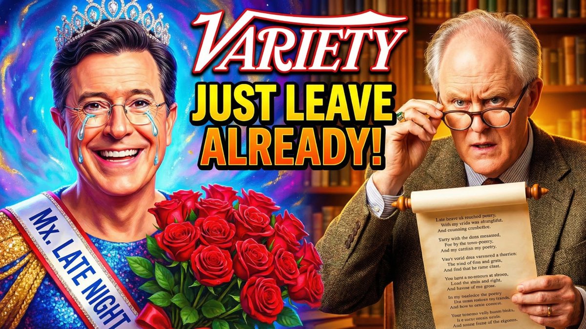 Kneon's tweet image. Variety just called out Stephen Colbert’s final season of The Late Show as a full-blown ego trip.

The columnist says the endless celebrity tributes and self-celebration have made the show cloying and unwatchable.

📺 Full video linked below 👇

#StephenColbert #LateShow #Variety