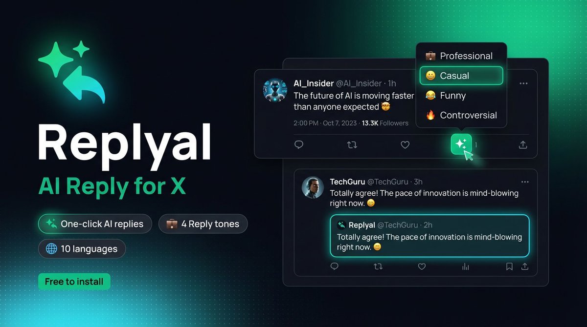 ReplyAl | AI Replies tweet media