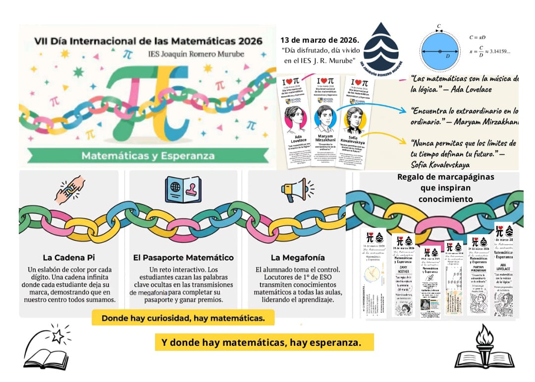 ies_jrmurube's tweet image. Las matemáticas se expandieron por el Murube ayer con grandes dosis de ilusión, de escucha activa y de conocimiento, sembrando en cada estudiante la esperanza
@unisevilla
@matematicasUS
#diainternacionaldelasmatematicas #idm314 #RSME