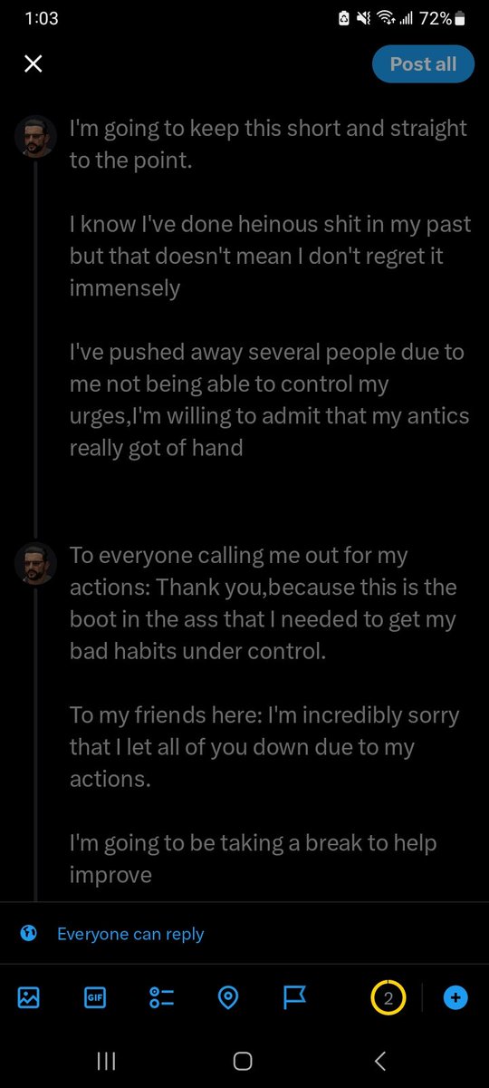 RING_THX_BXLL's tweet photo. To everyone reading this,I'm incredibly sorry for everything I've done,I promise to do and change for the better. https://t.co/jbYlYM7k0B