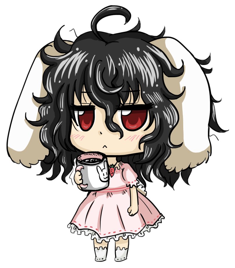 Tewimom's tweet image. First I drink coffee, then I do things. 
#東方Project #Touhou #てゐ