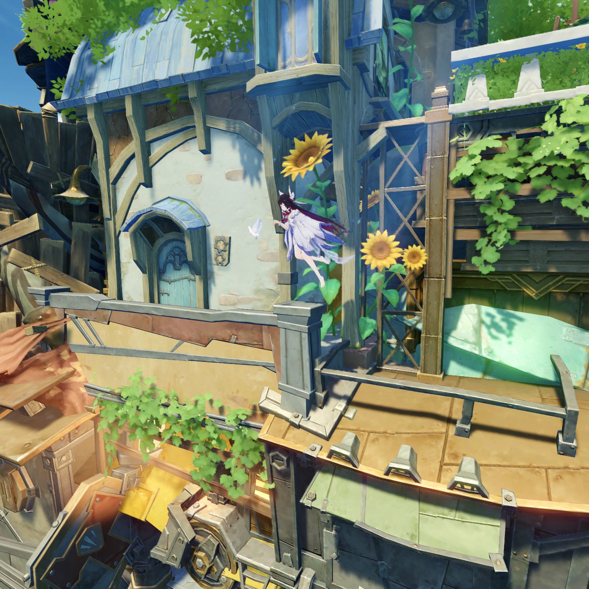 CloudFacility's tweet photo. Spontaneous Howl’s Moving Castle rebuild with Nod Krai’s furnishings <3
#塵歌壺 #sereniteapot #GenshinImpact https://t.co/akHpdtZ6kf