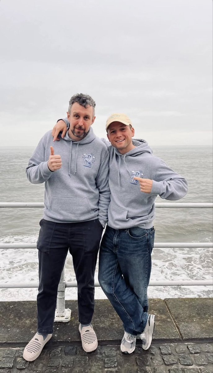 teddy_taron's tweet photo. taron with jack in aber! #taronegerton https://t.co/McBax2E2no