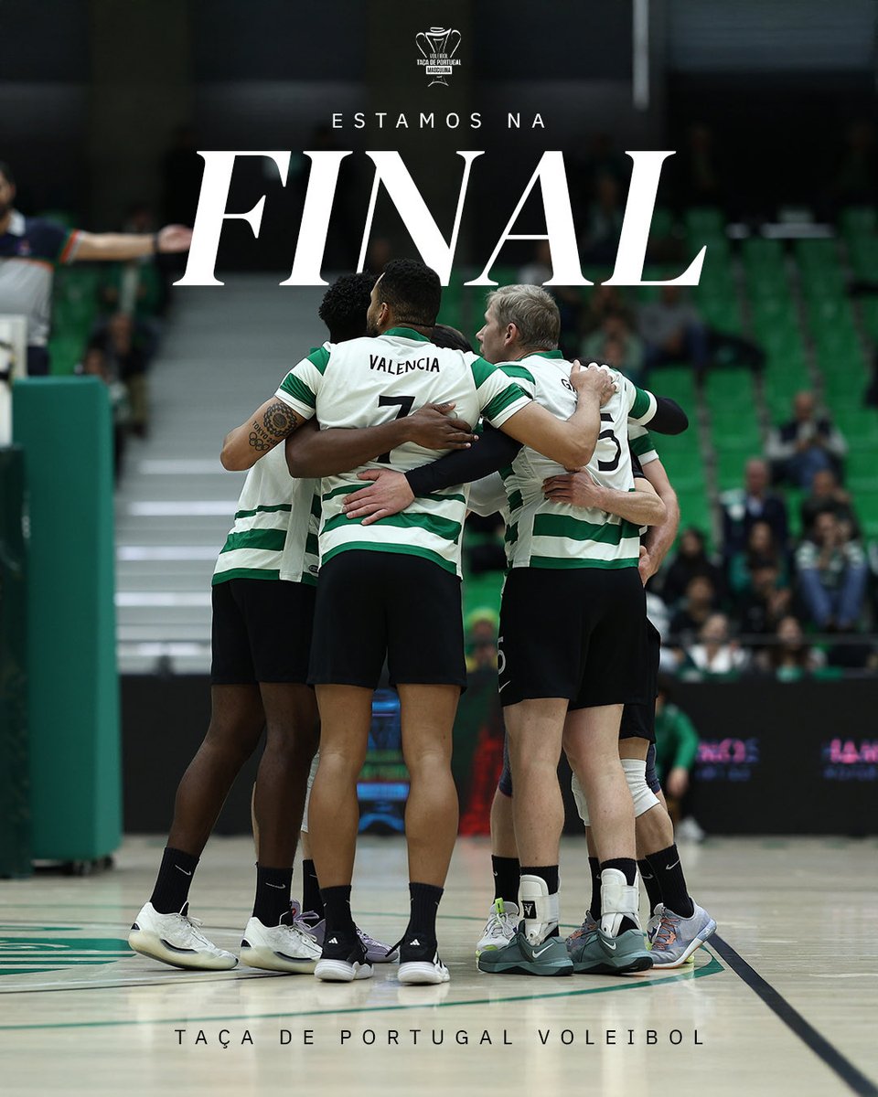 Passaporte carimbado para a 𝙁𝙄𝙉𝘼𝙇 da Taça de Portugal ✔️ 

Os Leões do #VoleibolSCP vão defrontar o SL Benfica amanhã, às 16h15 🏆