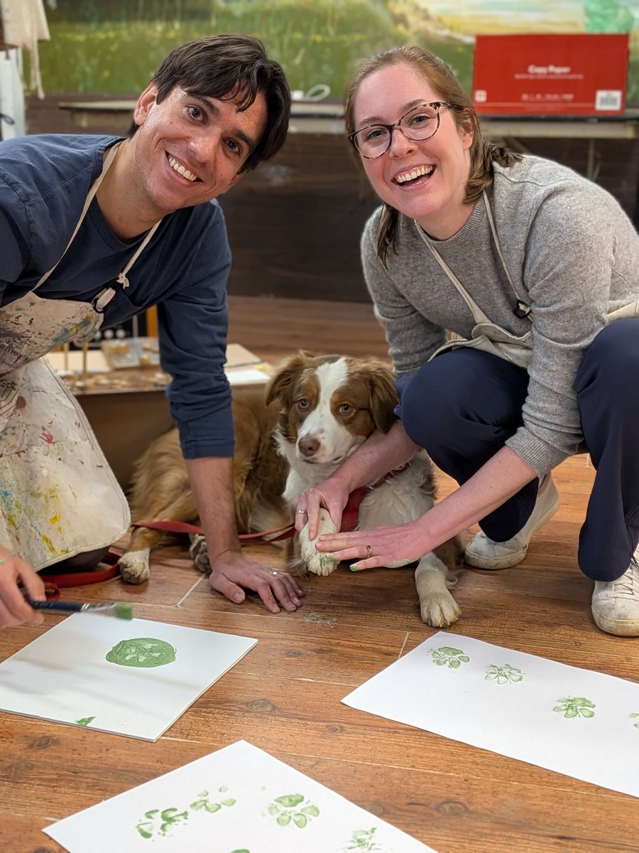 Come make a doggie print! 
She's family, too!