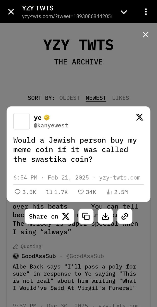 King0ftheFalll's tweet photo. No they wouldn't Ye! And thats why you launched CROSS GAMMADION $CG the day after this tweet.. the real $yzy swasticoin!! People are starting to catch on.. 👀🤫

EqLoAFt68dmmiYAyw38hFkdkC7dxoASEbe1m7T55pump https://t.co/7dhGwe47Mx