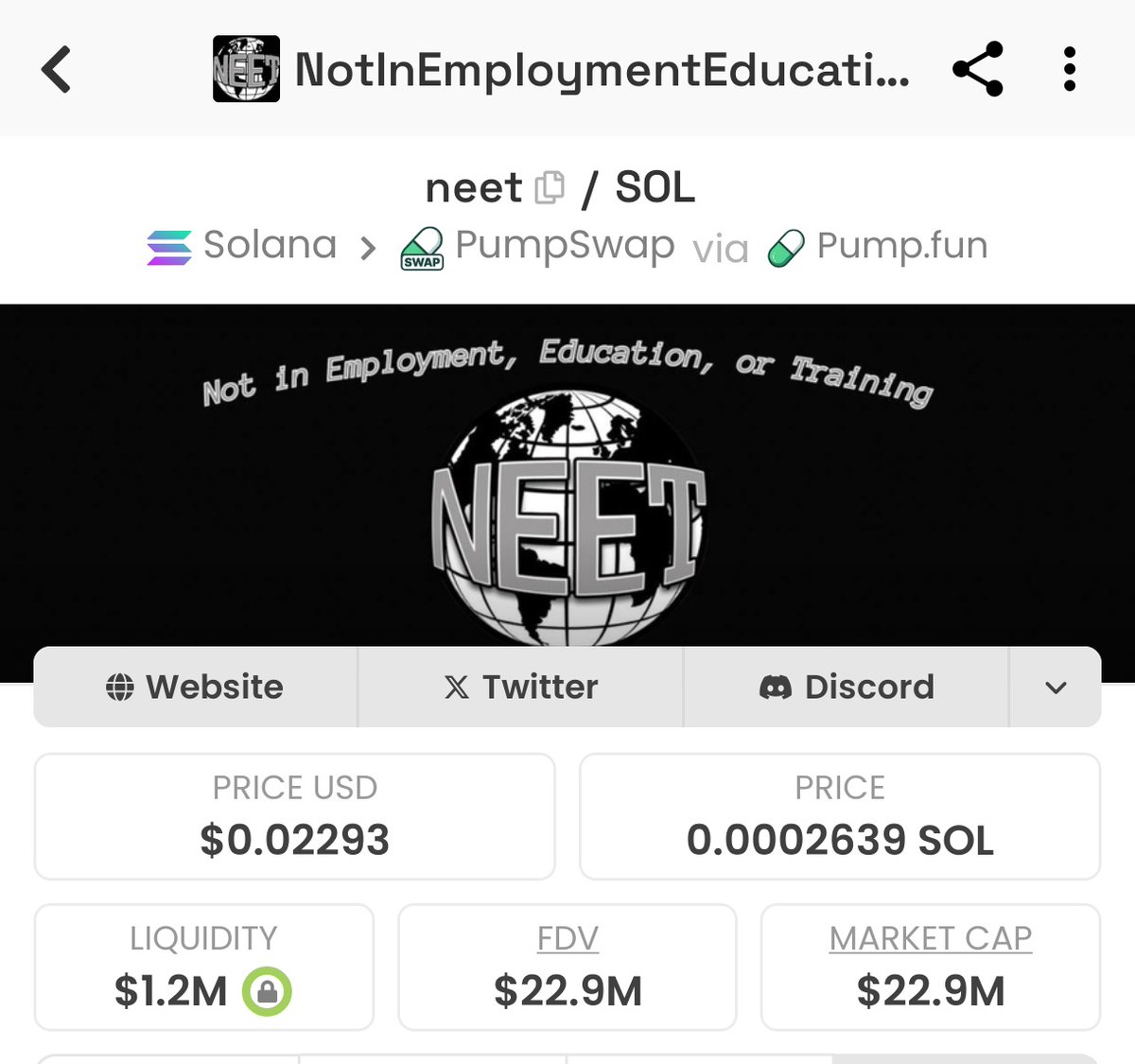 Day 115 of telling <a href="/MustStopMurad/">Murad 💹🧲</a> to check out $neet

Currently : 22.9 mil mcap