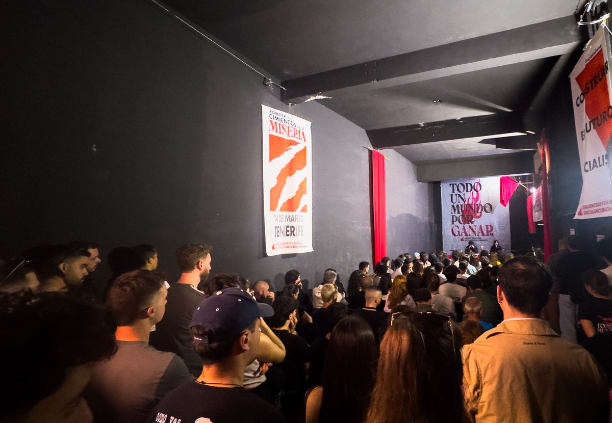 Hoy presentamos nuestra propuesta política en Tenerife.

Debemos construir una alternativa independiente y de masas, capaz de convertir la desafección de la juventud trabajadora en organización política revolucionaria.

¡Socialismo o barbarie! 🚩🌐