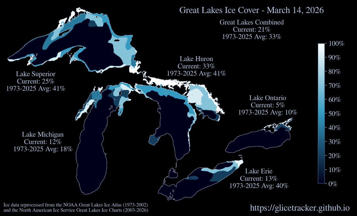 Great Lakes Ice Tracker tweet media