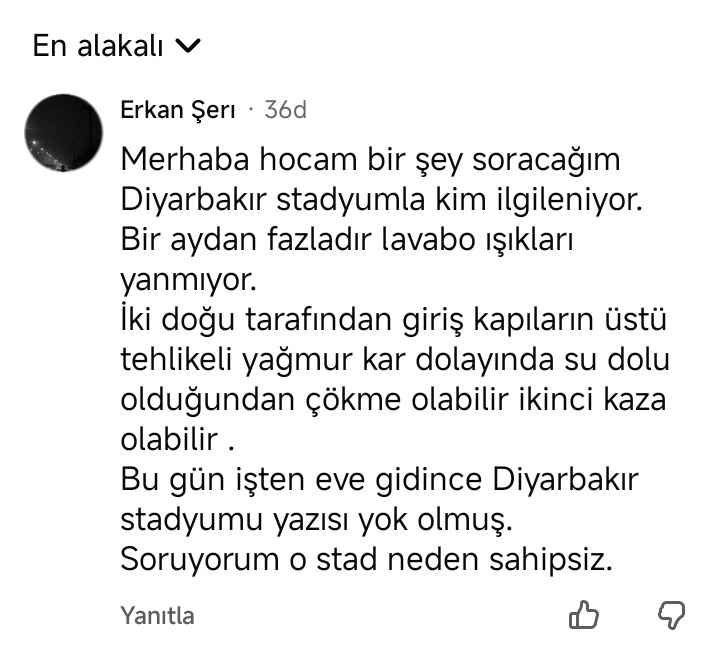 Yetkililere duyurulur