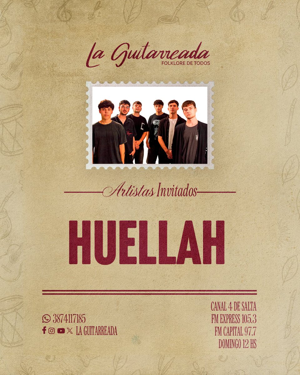 DOMINGO DE GUITARREADA 🎸🔥. Desde las 12 hs los invitamos a vivir un nuevo programa 🙌🏻
👉🏻 Tendremos la visita en estudios de _huellah_ anticipando la presentación de "Paisajes negros" 🌆 en la usina.cultural.salta y todo lo que se viene...🎶

#folkloredetodos