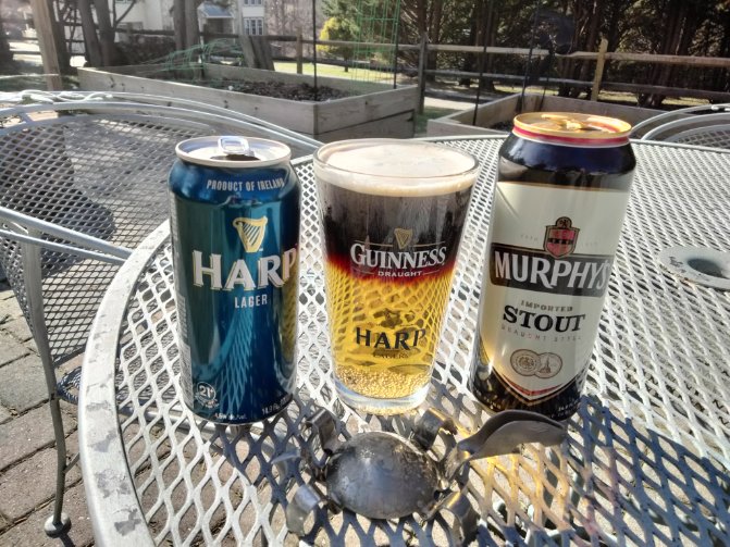chilesyucatan's tweet photo. Okay let's do this again now that it's #StPatricksDay ๐weekend ๐ #BlackAndTan #HarpLager & #MurphysStout. Cool but sunny here in #Maryland & the sun feels good #Slainte All! https://t.co/RAL5a1FYej