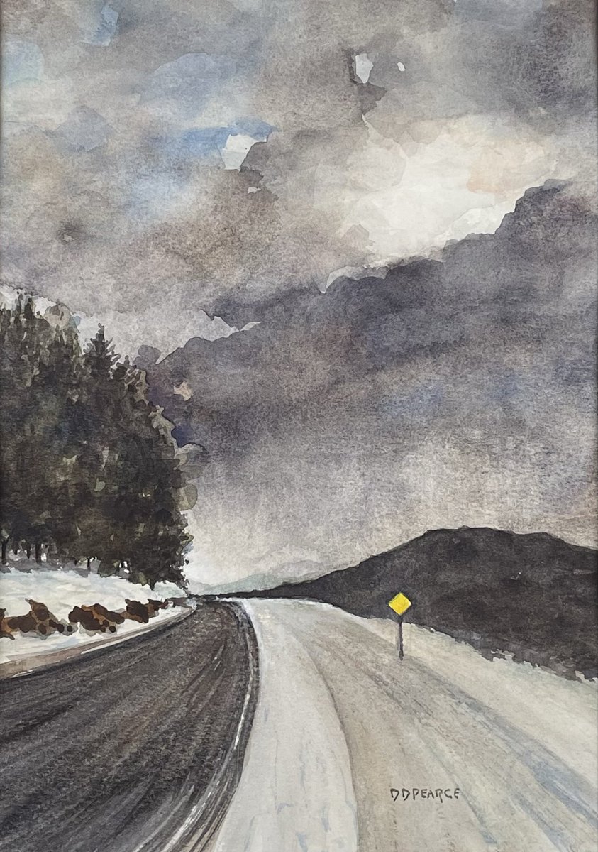 daviddpearce's tweet photo. Impending Storm #watercolor #originalart #maine #heightofland #rangeley https://t.co/yUtq1wx1pa https://t.co/cAusm2Kx7p