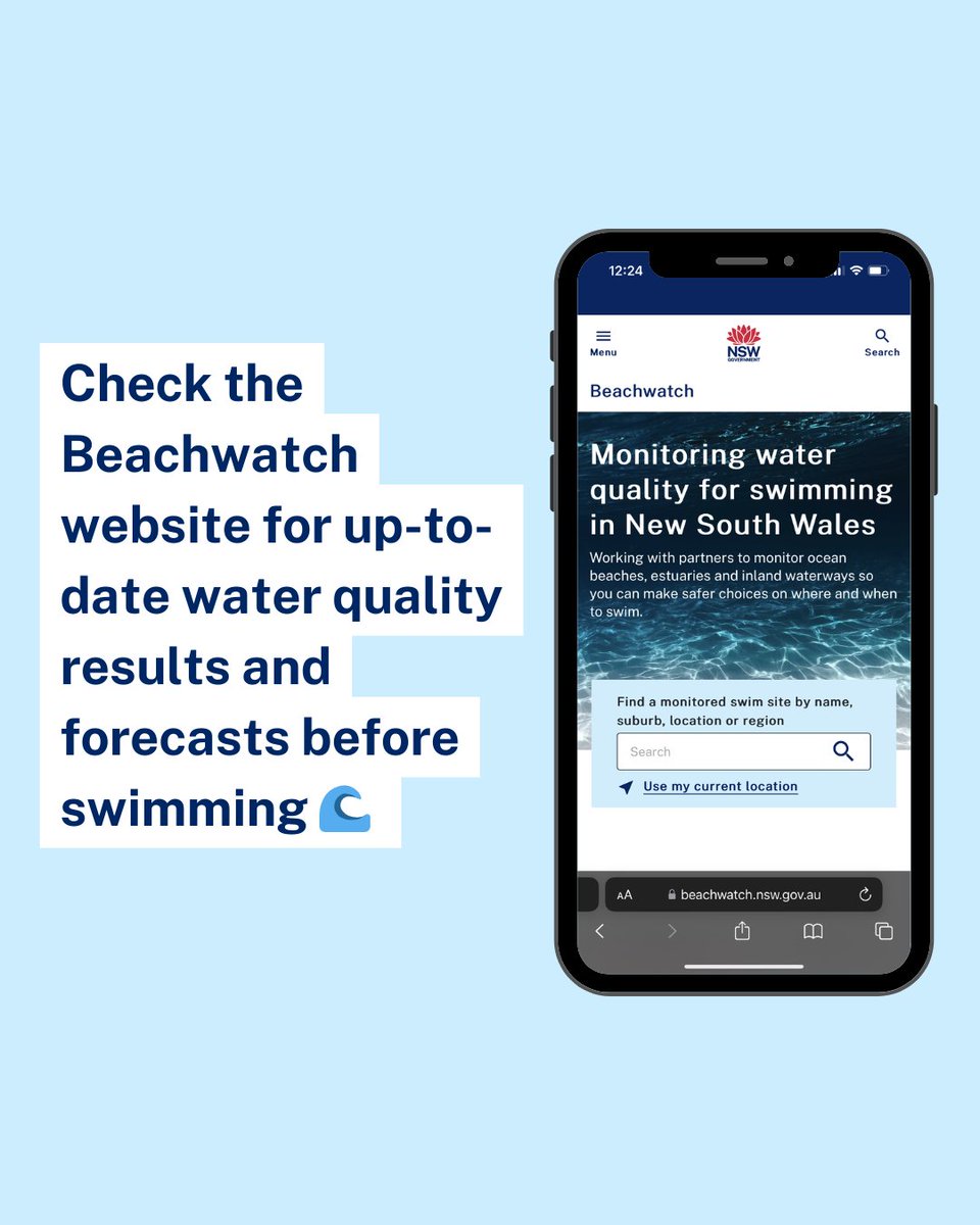 Most swim sites are unlikely to be impacted by stormwater pollution today. Check the website for details: beachwatch.nsw.gov.au/home
Always check for signs of pollution such as flowing drains, open lagoons and odours before swimming.