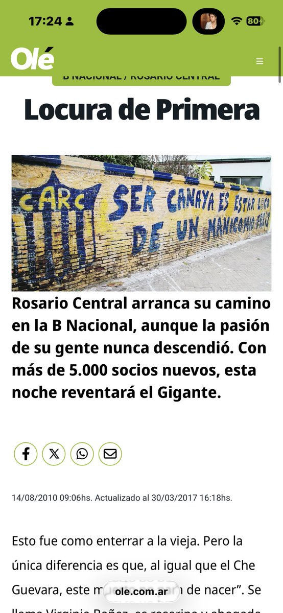 Nos habíamos ido a la B, dos décadas sin títulos, nos habían robado hasta las pelotas, dijimos presente, sin dudas los cimientos para lo que es hoy Rosario Central, no nos comparen nunca más