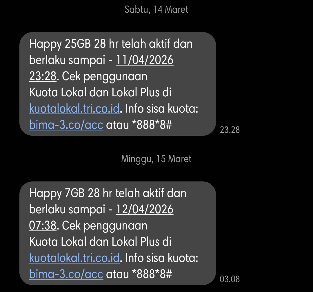 yoshilic's tweet photo. @3CareIndonesia Min info, sempat beli paketan 25gb tapi kemudian diisi ulang kembali yg 7gb, akhirnya yg 25gb saya hilang. Gimana cara supaya bisa switch atau mengembalikan nya? https://t.co/0pXdNuvSl0