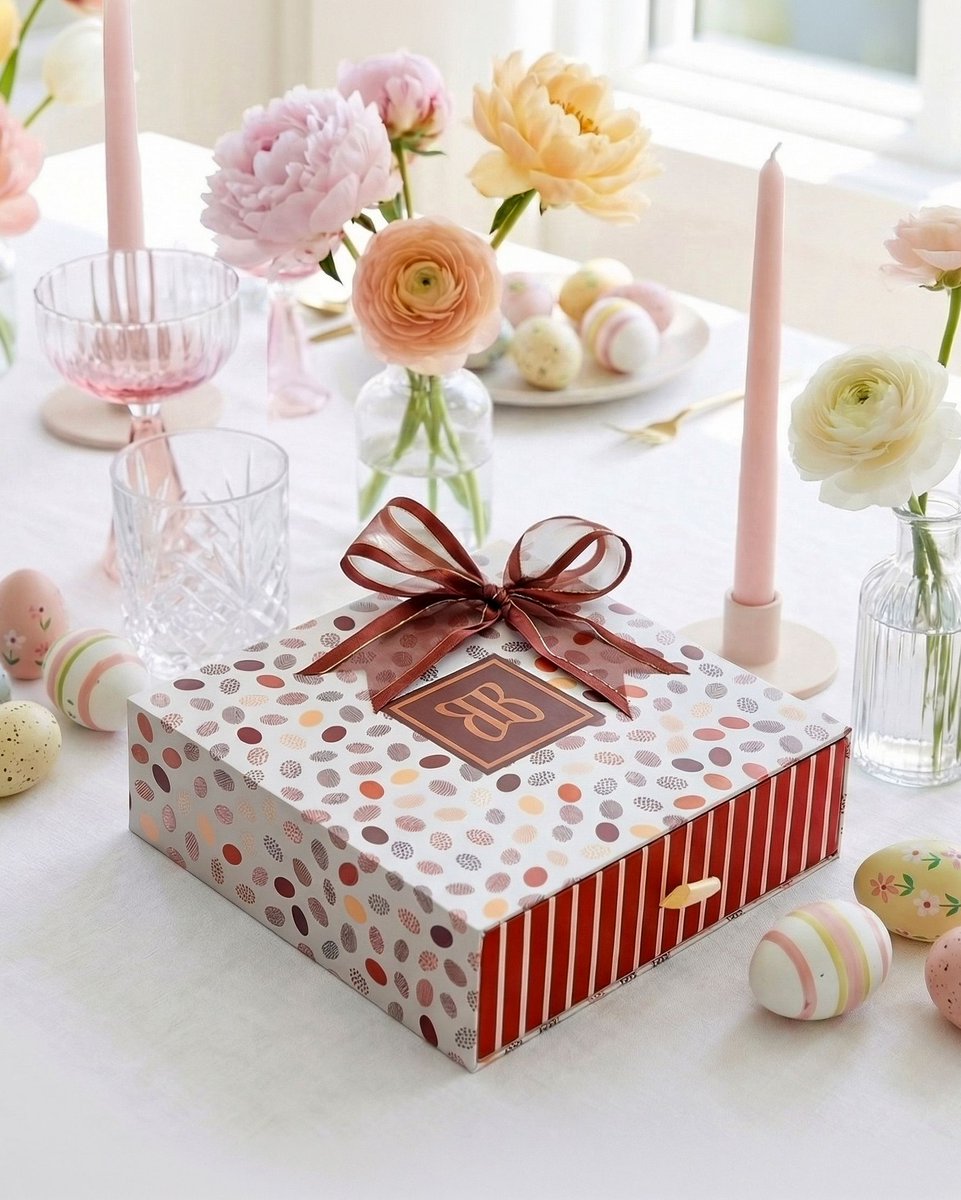 bbbaskets's tweet photo. Elegant Easter Gift Box filled with sweet treats – perfect for Easter gifting, spring celebrations, dessert gifts, and holiday snack assortments. https://t.co/h1QylMeMHI