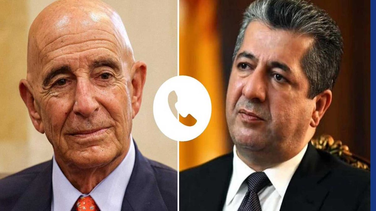⏹️ PM Masrour Barzani and U.S. Envoy Condemn Attacks on Kurdistan and Baghdad Embassy

🔽 Sat, Mar 14, 2026 – Barzani spoke with U.S. envoy Tom Barrack, reviewing regional developments. Both condemned the attacks and stressed continued communication.