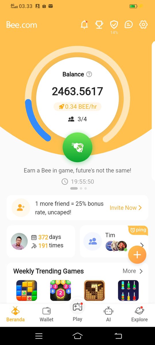 dien_jo's tweet photo. @BeeNetwork_KYC Username Rojudin@86 I haven't received KYC invitation https://t.co/XYH7vAj9nu