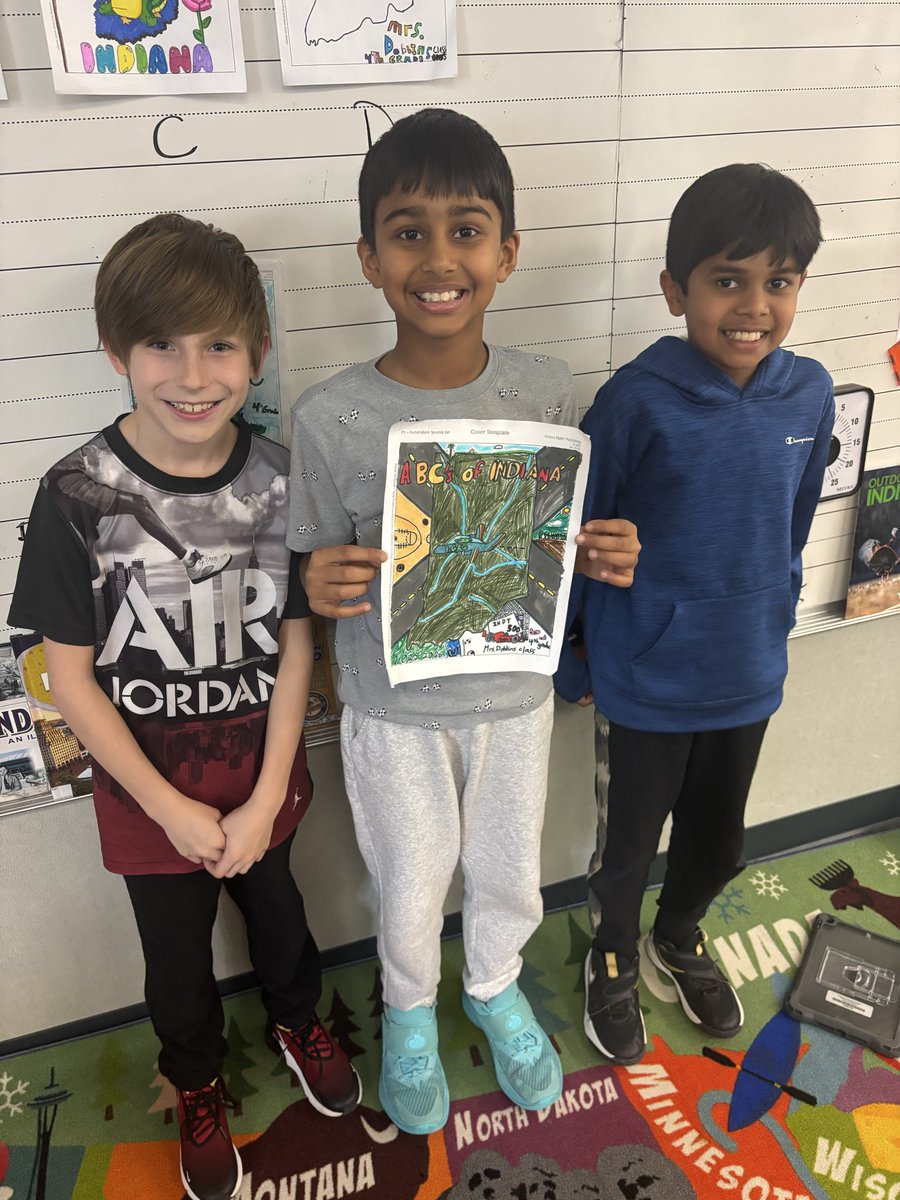 Congratulations to our Cover and Title
Page contest winners! We are getting closer to sending off our ABCs of Indiana book to <a href="/schoolmate_pub/">SchoolMatePublishing</a> 📖 <a href="/Geistgators/">Geist Elementary</a> <a href="/HSESchools/">Hamilton Southeastern Schools</a> #ALLin